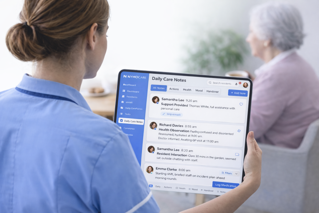 Digital Daily Care Notes | NYMO Care