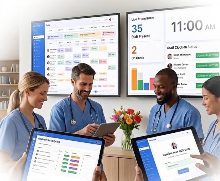 Staff attendance and clock-in software