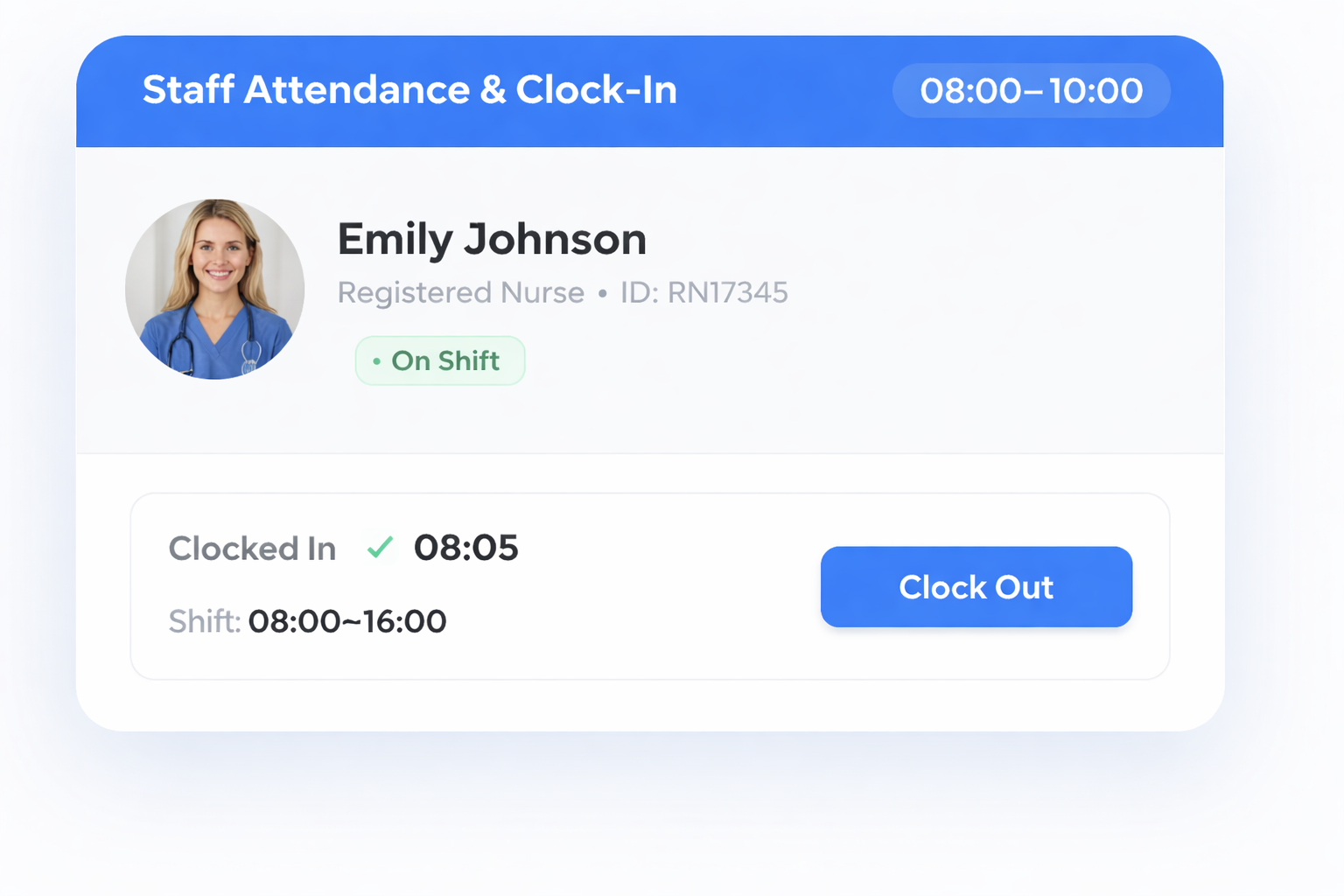 Staff attendance and clock-in software