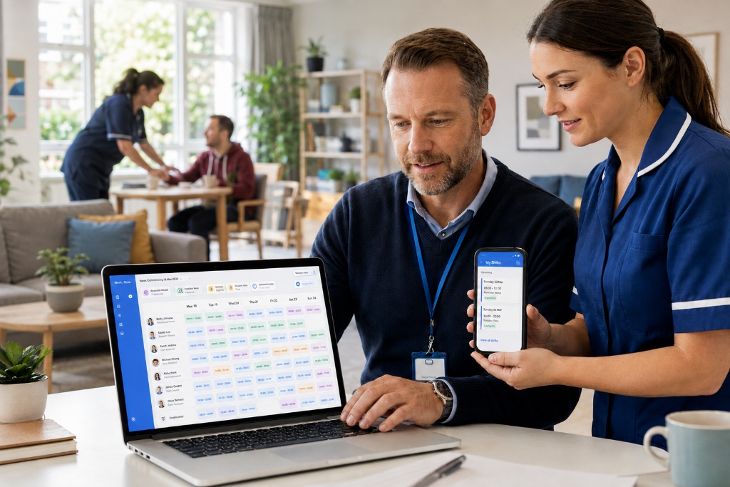 Supported Living staff rostering Software