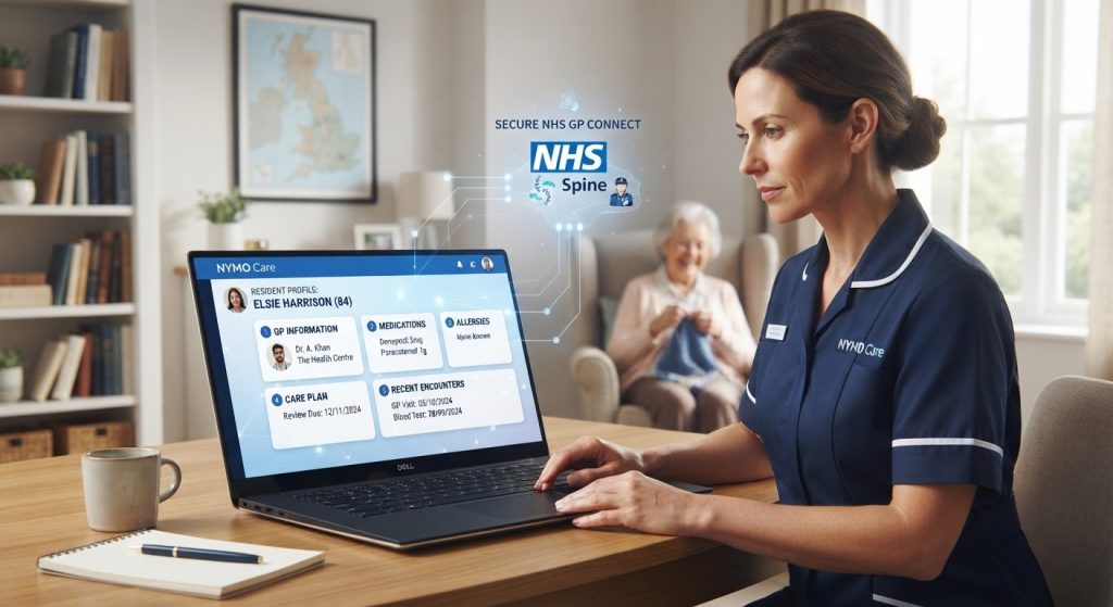 NHS Integration for Care Homes | GP Connect Software | NYMO Care